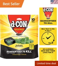 Refillable Corner Fit Mouse Poison Bait Station Refills, 10 count