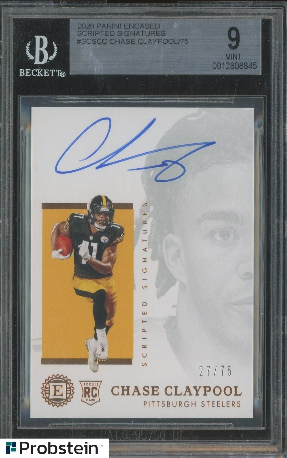 Chase Claypool Panini Encased Scripted Signatures #CC Base