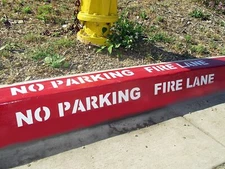 NO Parking FIRE Lane Stencil, 4" letters 