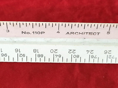 Vintage ALVIN Triangle Scale Architect Ruler- Made in Germany 110P  13''