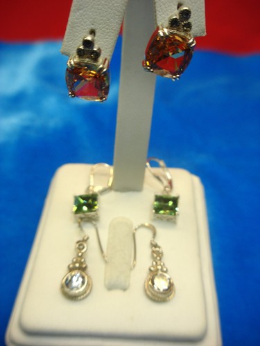 3 PAIRS STERLING SILVER EARRING - PRETTY