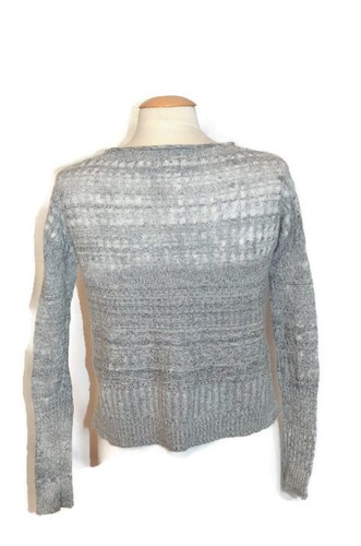 Anthropologie Sparrow Multi Gray Colored sweater Womens Small Side Slit Sz S - Picture 2 of 5