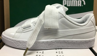 puma basket heart patent women's sneakers