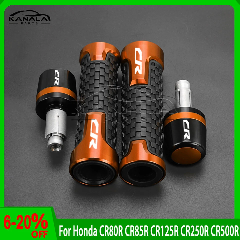 For Honda CR80R CR85R CR125R CR250R CR500R 7/8'' CNC Handlebar Hand Grips - Image 4 of 4