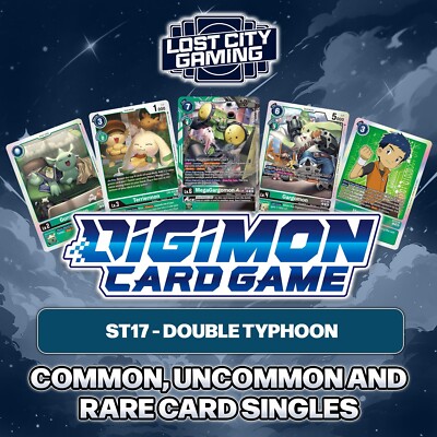 digimon card game advanced deck set double typhoon Digimon - ST17 Advanced Deck Set Double Typhoon - Common, Uncommon, Rare