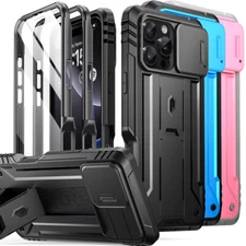 For iPhone 16 Pro Max 16 Plus Case | Poetic with Kickstand Slide Camera Cover