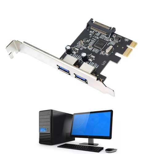 2 Port PCIE to USB3.0 Card for Multiple USB Device Connection for Desktop PC - Afbeelding 2 van 8