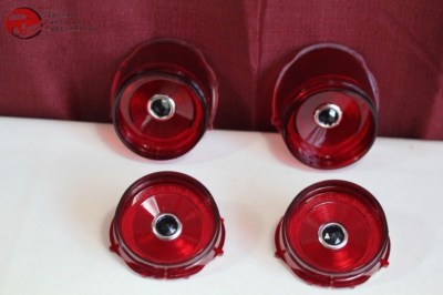 1965 Impala Fullsize Chevy Rear Blue Dot Tail Light Lamp Lenses New Set of 4