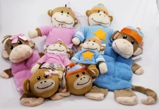 Zanies Monkey Business Friends tiff ty plush squeaker dog toys toy puppy B6 / 25