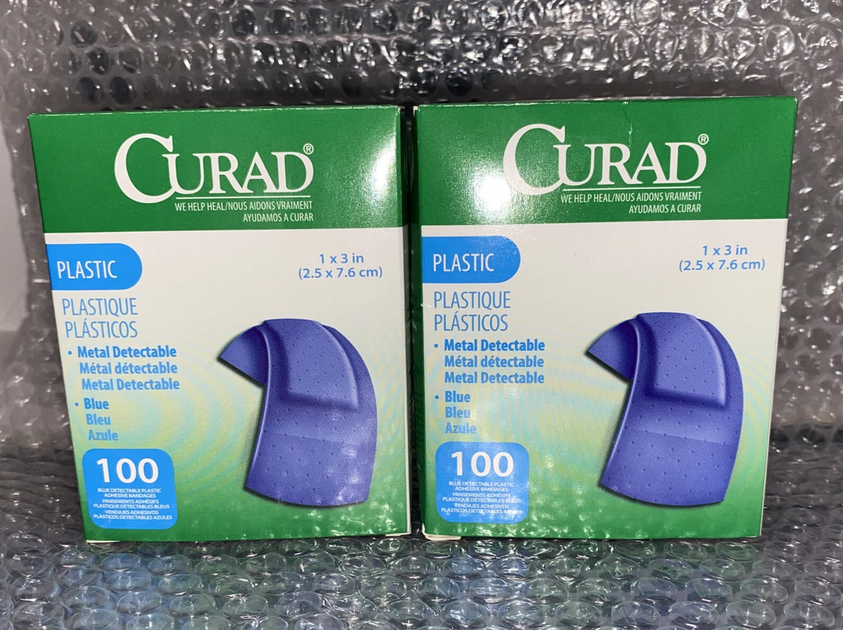 Curad Woven Blue Detectable Bandage 100 Count Pack of 2 eBay