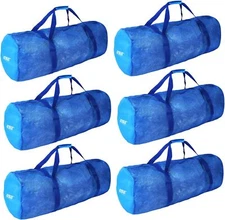 GSE Games & Sports Expert Large Mesh Duffel Bag, Sports Equipment (Blue,6 Pack)