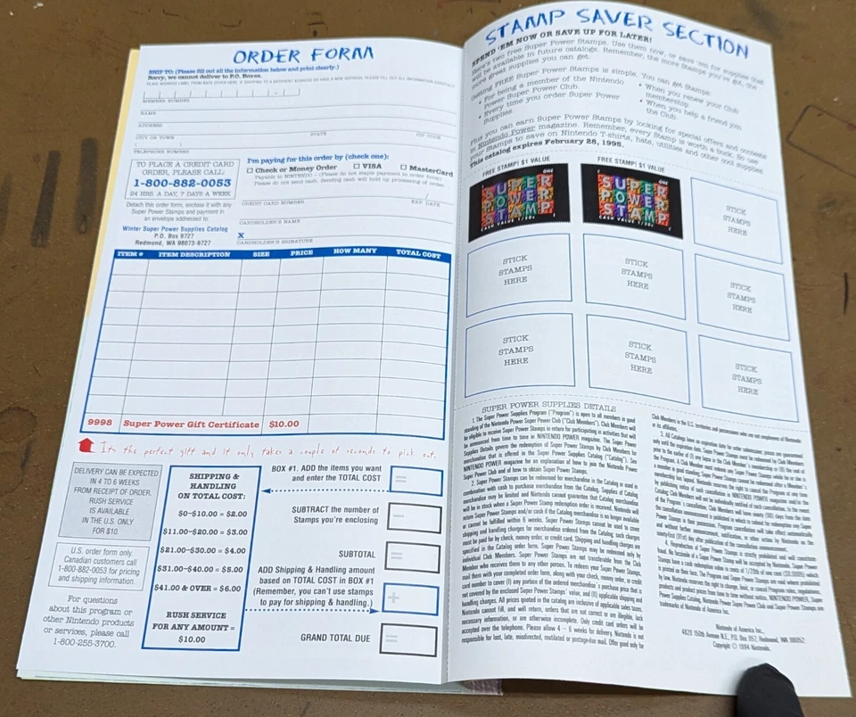 Vintage Nintendo Super Power Supplies Catalog, Winter 1994, With Order Form - Image 3 of 3