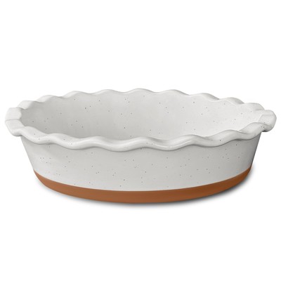 Mora Ceramic Deep Fluted Pie Dish for Baking - 9 inch Porcelain Plate for Apple