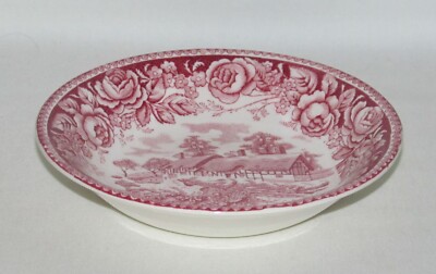 British Anchor China Co. STRATFORD Red/White Small Fruit Bowl