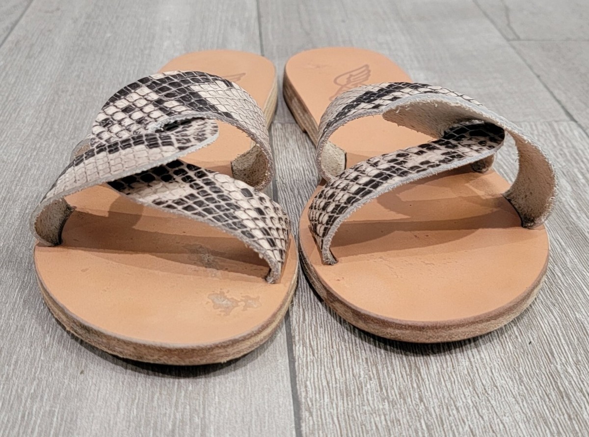 サンダル・ミュール ANCIENT GREEK SANDALS SLIPPER (DESMOSFOOTBED KHAKINATURAL) The Slipper – Ancient Greek Sandals