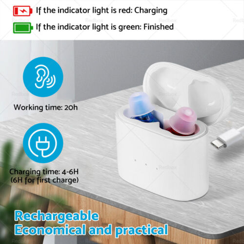 Receiver in Canal Rechargeable Hearing Aids V30 Intelligent Mini Inner Ear - Picture 4 of 9