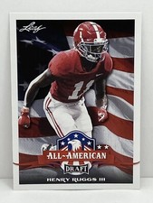 Henry Ruggs III RC Rookie 2020 Leaf Draft All-American #65 Raiders Football NFL 