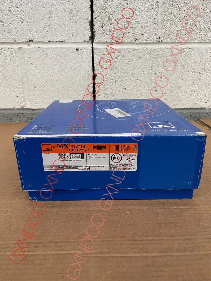 ATE REAR BRAKE DISCS X2 281mm FOR TOYOTA RAV 4 MK3 4 4243142060 24.0112-0714.1 - Image 3 of 4