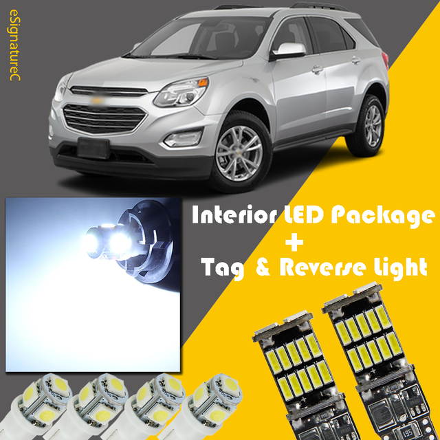 11 x White LED Interior + Reverse Light Package For 2010 2017 Chevy