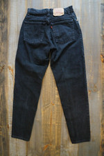 Vintage Levis 550 USA Black Relaxed Tapered Womens 9 MED TAG  29x 31 SEE PICS