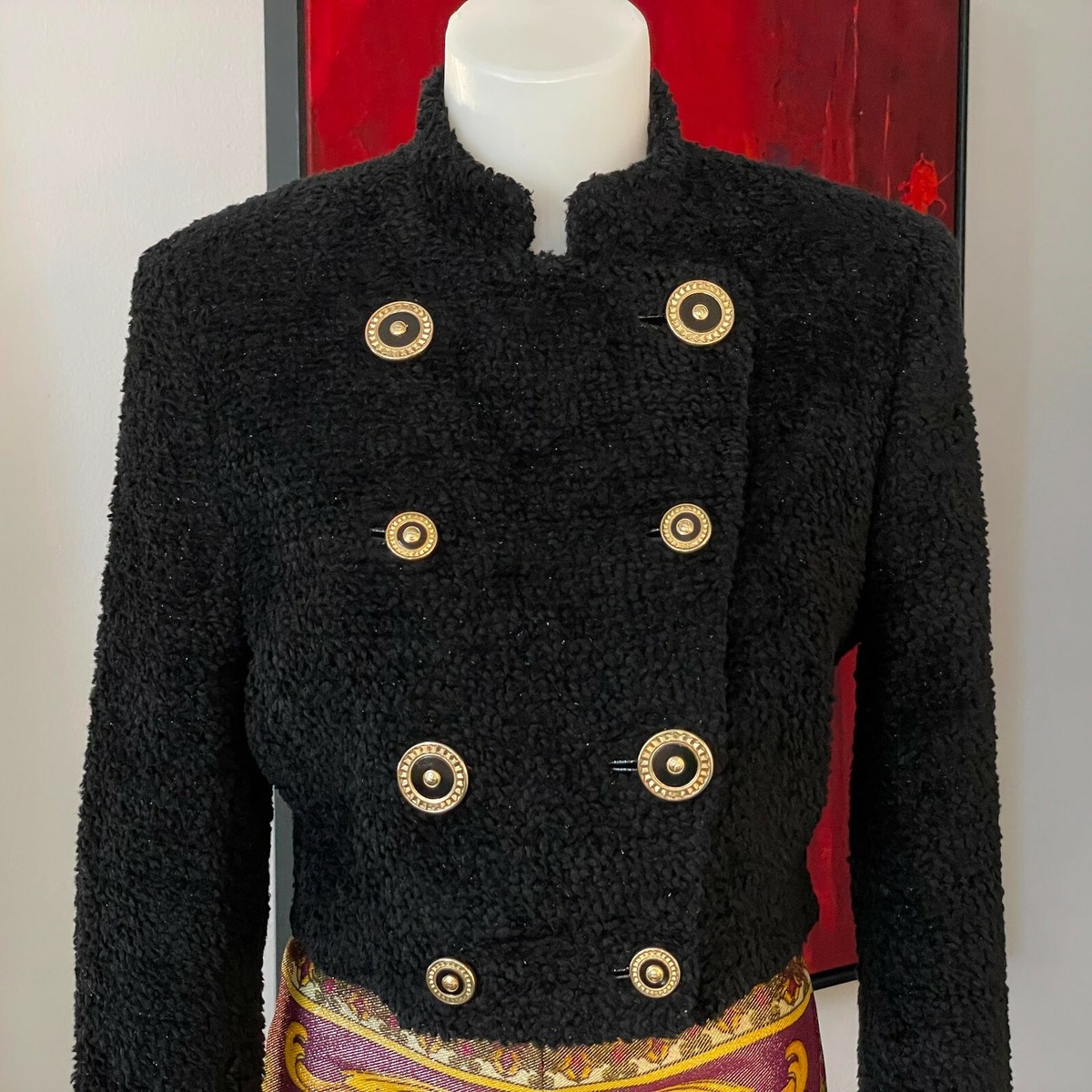 GIANNI VERSACE テーラードジャケット　ブラック　サイズ42(L) MENS VERSACE COLLECTION BLAZER SIZE 42 R WOOL MADE IN