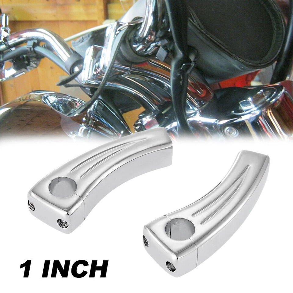 Chrome 1" Handlebar Risers Fit for Honda Shadow ACE Aero Spirit 750 1100 VLX 600 - Image 2 of 4
