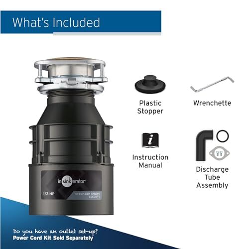 InSinkErator Badger 5 1 2 HP Garbage Disposal Compact Durable Easy Install - Picture 7 of 10