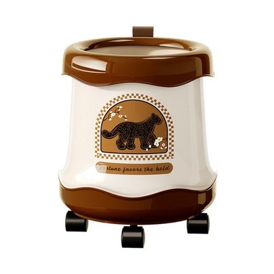 Retro Style Mülleimer mit Deckel 12L Volumen 17,5cm Öffnung ABS Konstruktion