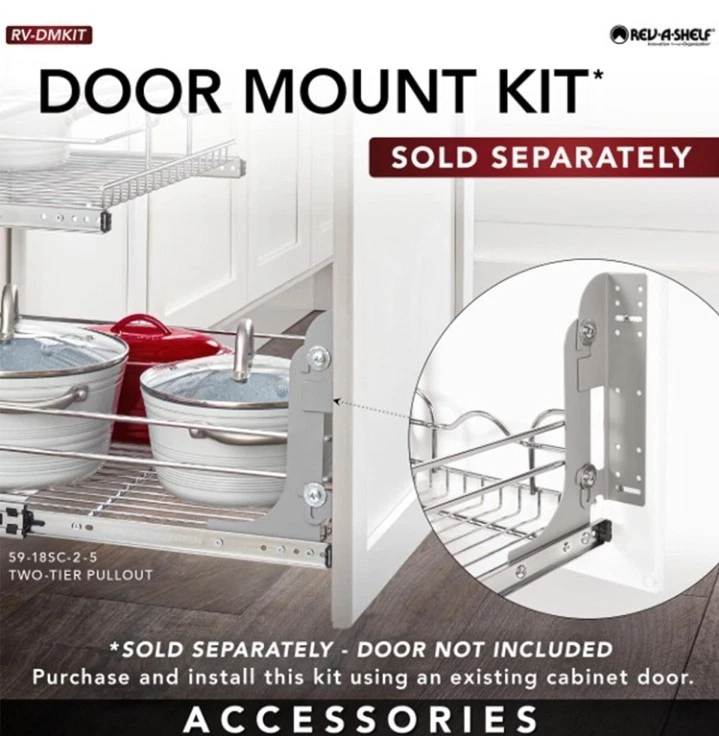 Rev-A-Shelf 2-Tier Kitchen Cabinet Pull Out Shelf and Drawer Organizer .......D2 - Image 2 of 4