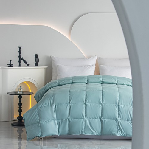 Lightweight Goose Down Comforter Blanket Duvet for Queen Lightweight-lakeblue - Picture 2 of 7