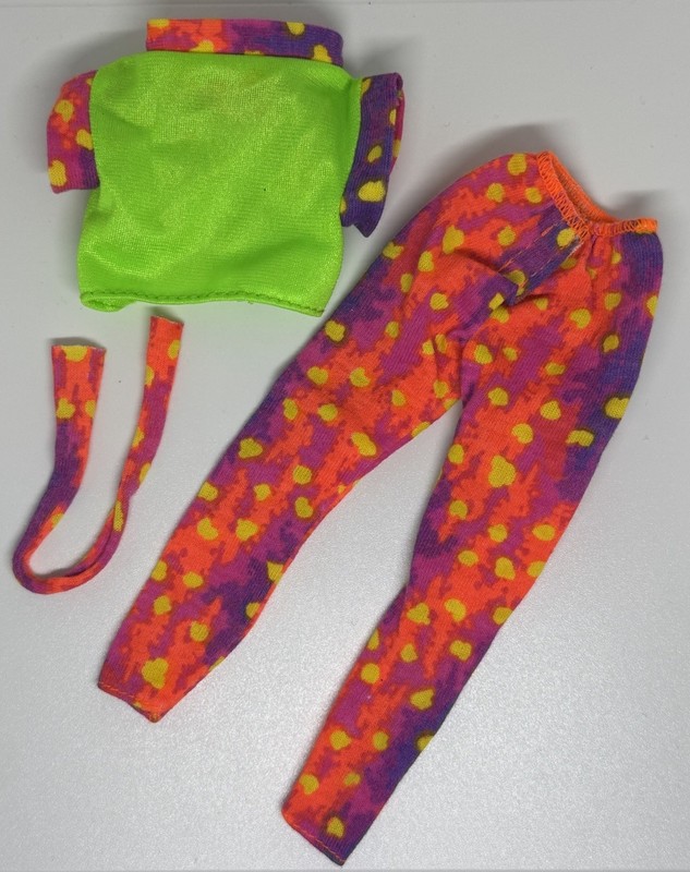 Vintage 1991 Original Barbie Doll | Fashion Outfit | Bright Neon Groovy Style!