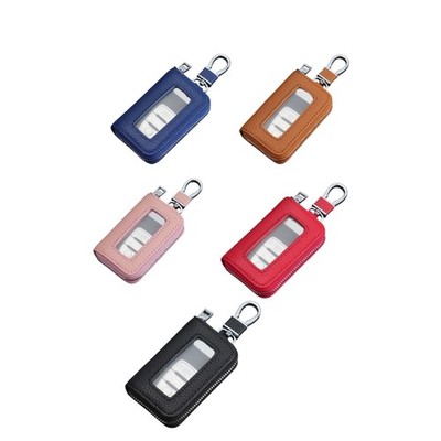 Elegant Retro Car Key Case Holder PU Leather Multiple Color Option