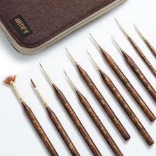 Artify Extreme Detail Paint Brushes Set, 10pcs Multi-Shape Fine Detail Brushe...
