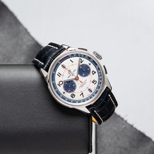 2021 Breitling Premier Chrono AB0118 Bentley Mulliner w Blue Alligator Strap B+P