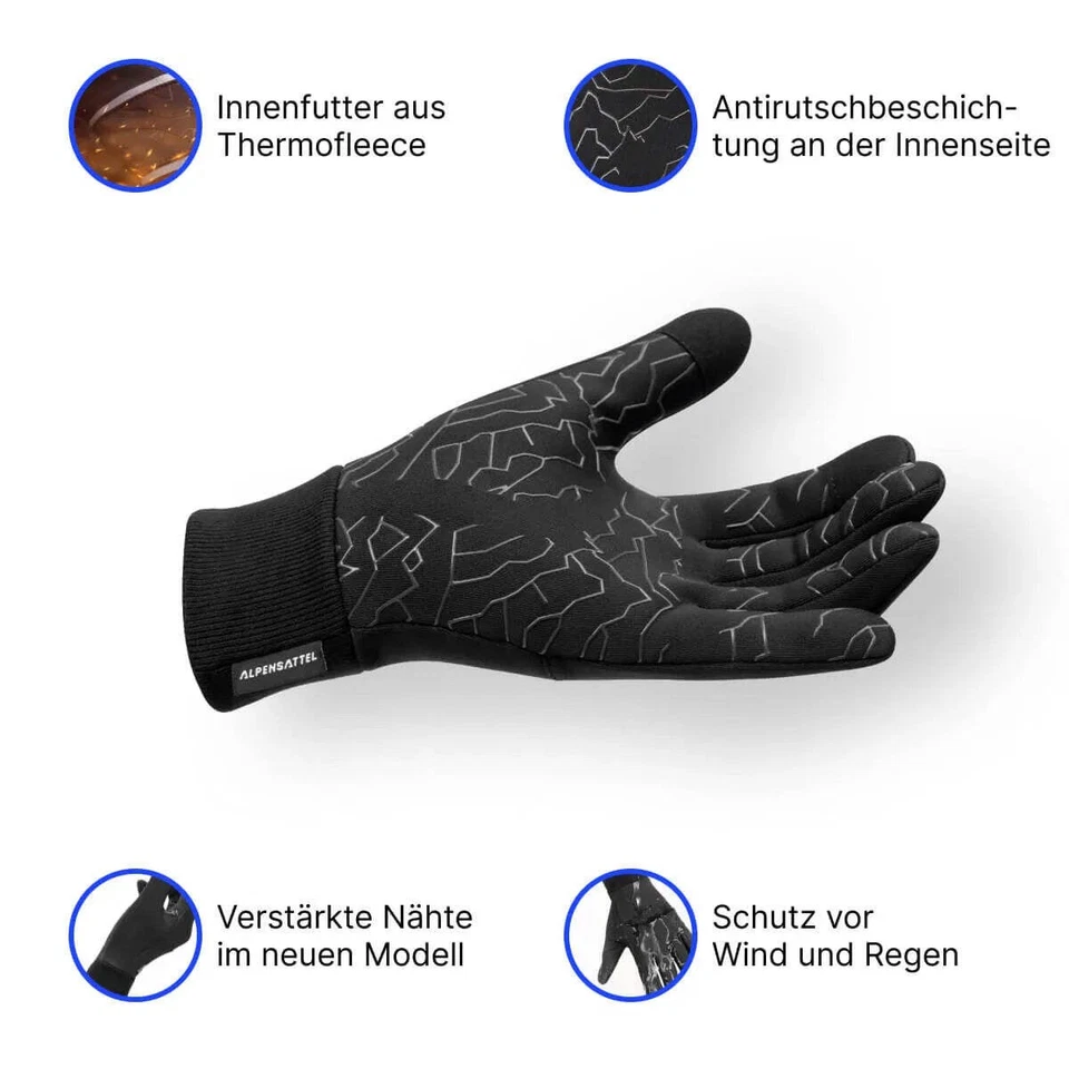 Alpensattel Premium Fahrradhandschuhe - mit Touchscreen-Funktion für Damen & Her - Bild 4 von 4