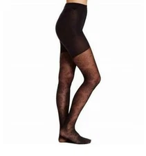 Spanx Star Power Center-Stage Patterned Medallion Lace Shaping Tights B NEW