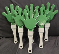 Windy City Novelties 6-Pack 7-Inch Mini Hand Clapper Noisemakers Green/White