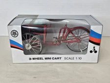 3 Wheel Mini Cart Bike Metal Diecast 1:10 Scale Collectible Display Red Bicycle