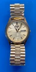 Vtg Pulsar by Seiko Y148-6019 Day/Date Gold Tone Watch 34mm New Battery New Batt