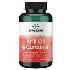 Swanson Krill Oil and Curcumin 60 Softgels