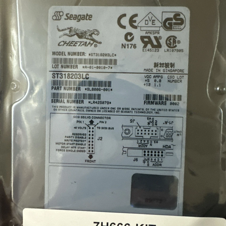 SEAGATE ST318203LC 18GB SCSI 80PIN SCA-2 HOT-SWAP SCSI LVD U160 HARD DRIVE. New - Image 2 of 4