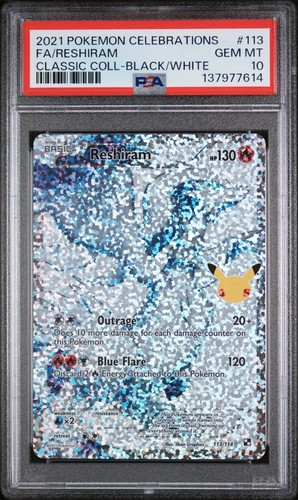 Reshiram graded PSA 10 for sale on eBay