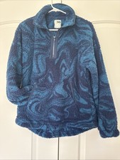 So Lounge Life Women's Sweatshirt, Blue Swirl XS