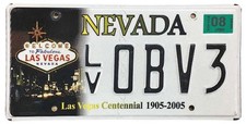 Nevada 2023 Las Vegas Centennial Welcome Sign Graphic Specialty License Plate