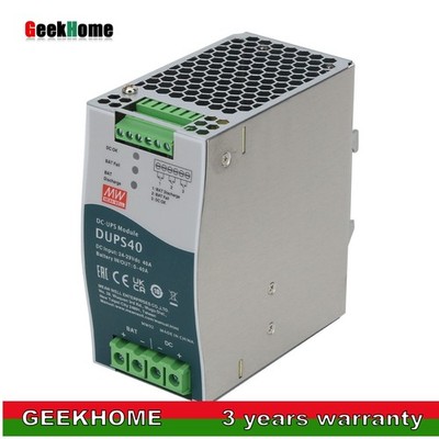 MW MEAN WELL DUPS40 Switch Power Supply 24V/40A Din Rail Type for Battery Backup