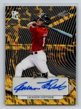 2023 Leaf Metal Perfect Game - Jackson Ginther #MA-JG2 - Auto Marble Gold #/1