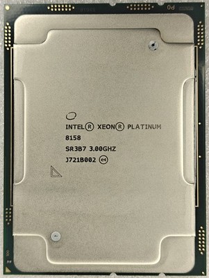 Intel Xeon Platinum 8158 3.00GHz 12 core 24-thread 105W LGA-3647 CPU processor