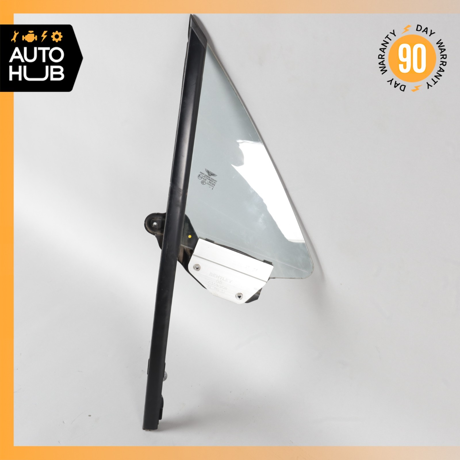 03-10 Bentley Continental GT Coupe Front Right Side Door Vent Window Glass OEM