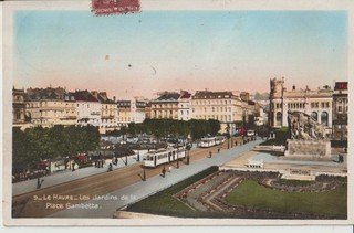 CPA 76 LE HAVRE Les jardins de la Place Gambetta 1935