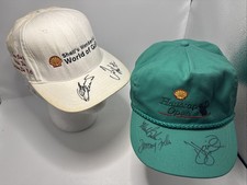 1996 Signed PGA 2 Golf Hats HOU OPEN Champions Crenshaw Kite Duval Brooks Tolles